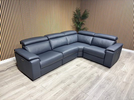Furniture Village - Nicoletti Davide Small Leather Corner Power Recliner - RRP £4945