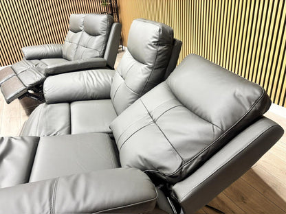 SOPHIA Leather 2+2 Seater Sofa Set Power Recliners RRP £3598
