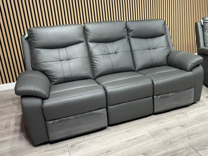 SOPHIA Leather 3 Seater Sofa Power Recliner RRP £1995