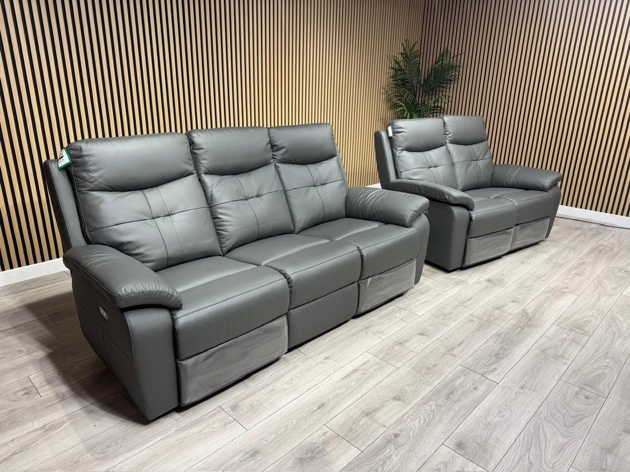 SOPHIA Leather 3+2 Seater Sofa Set Power Recliners RRP £3798