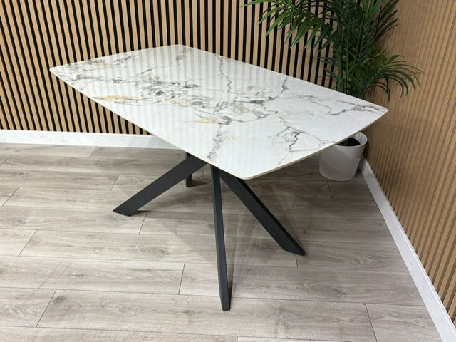 Furniture Village - Lima Marble Effect Dining Table  - RRP £699