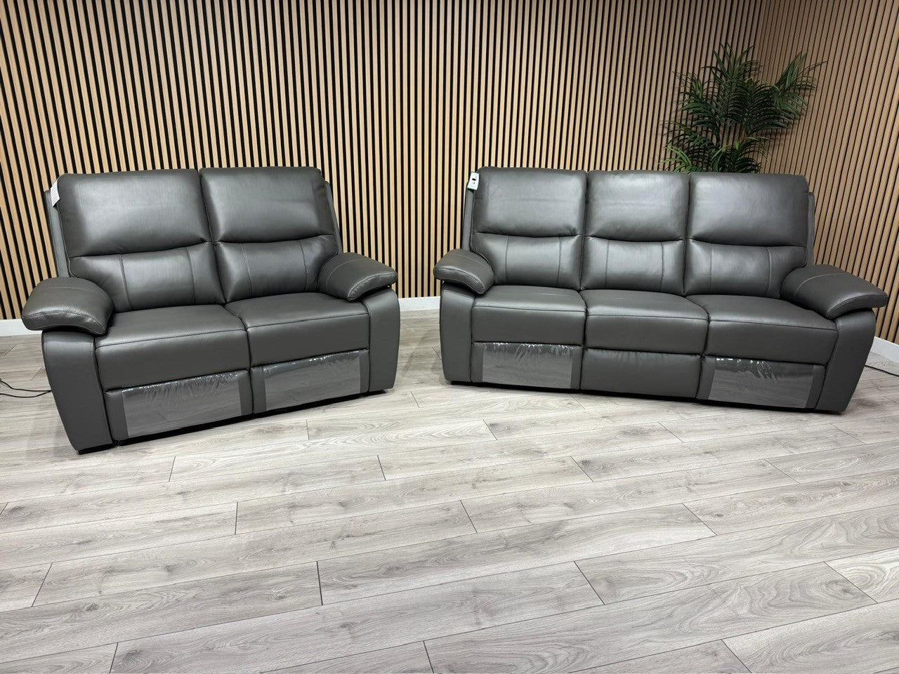 CANNES Leather 3+2 Seater Sofa Set Power Recliners RRP £3698