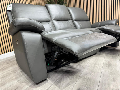 CANNES Leather 3+2 Seater Sofa Set Power Recliners RRP £3698