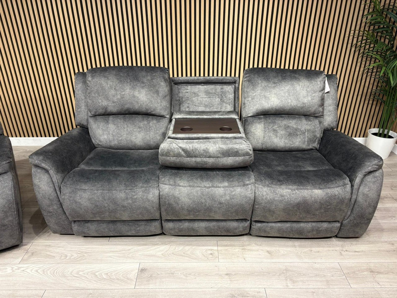 DFS Dylan Fabric 3 Seater + 2 Seater Sofa Set Power Recliners RRP £1878
