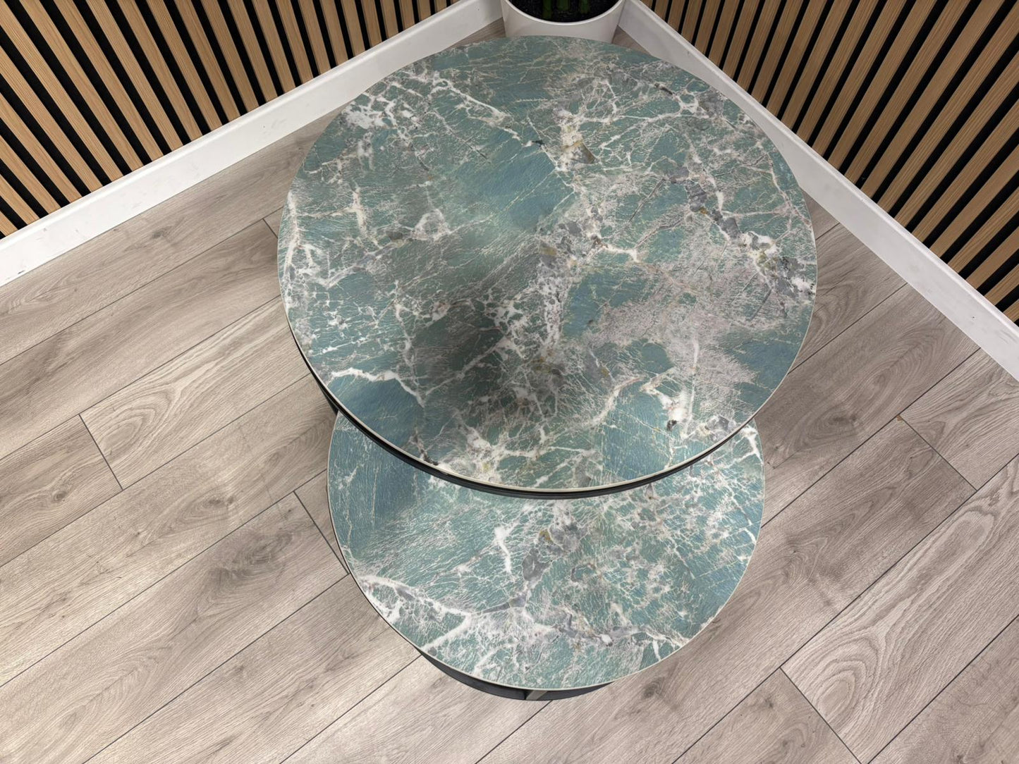Furniture Village - Yoyo Nest Of Round Coffee Tables, Teal RRP £569