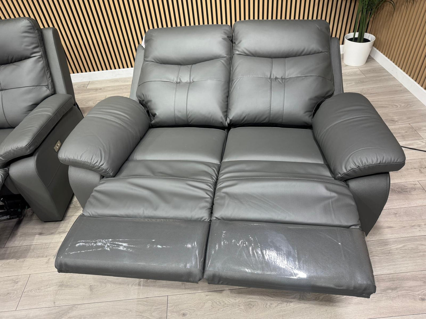 SOPHIA Leather 3+2 Seater Sofa Set Power Recliners RRP £3798
