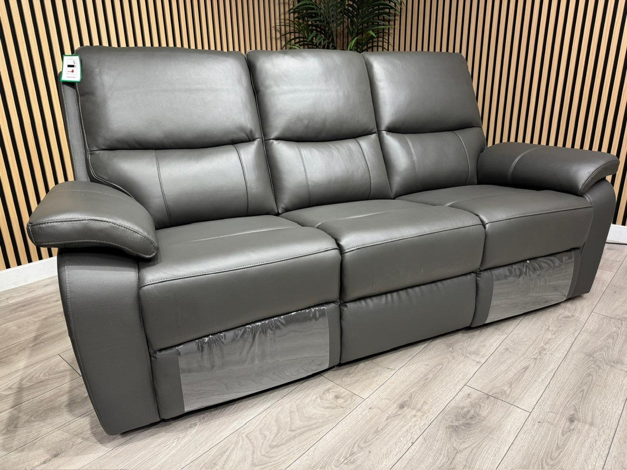 CANNES Leather 3 Seater Power Recliner Sofa RRP £1795