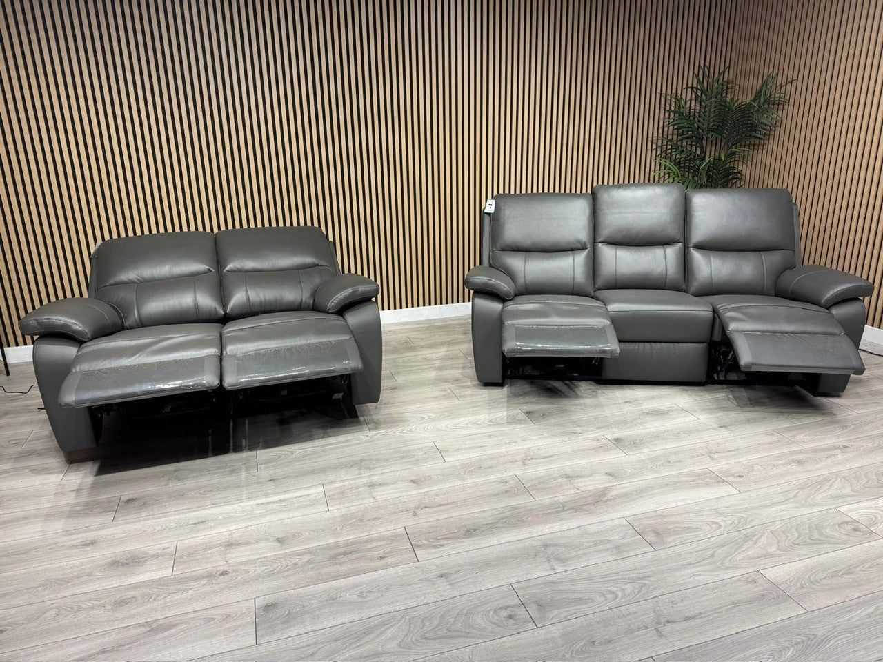CANNES Leather 3+2 Seater Sofa Set Power Recliners RRP £3698