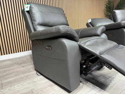 CANNES Leather Armchair Power Recliner RRP £1095