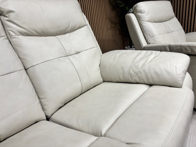 SOPHIA Leather 3 Seater Sofa + Armchair Set, Power Recliners RRP £3898