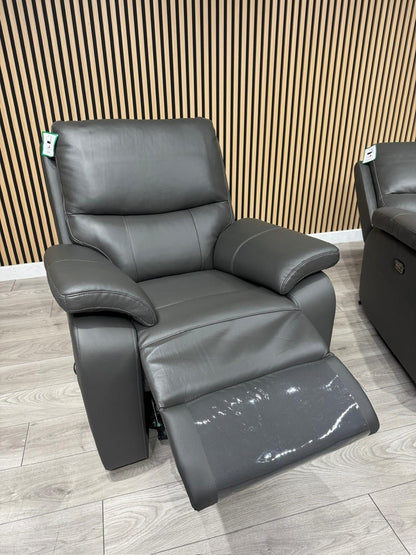 CANNES Leather Armchair Power Recliner RRP £1095