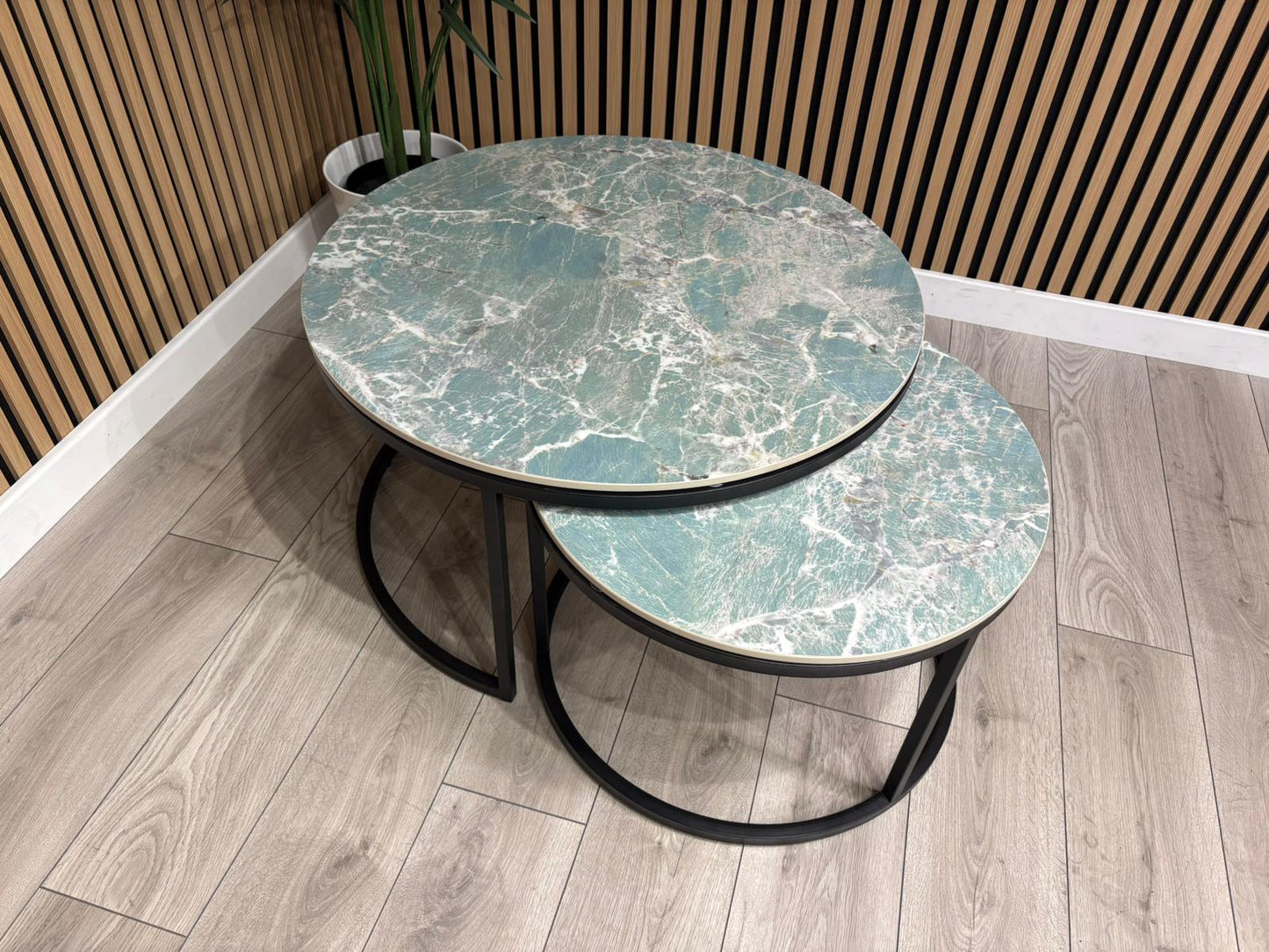 Furniture Village - Yoyo Nest Of Round Coffee Tables, Teal RRP £569