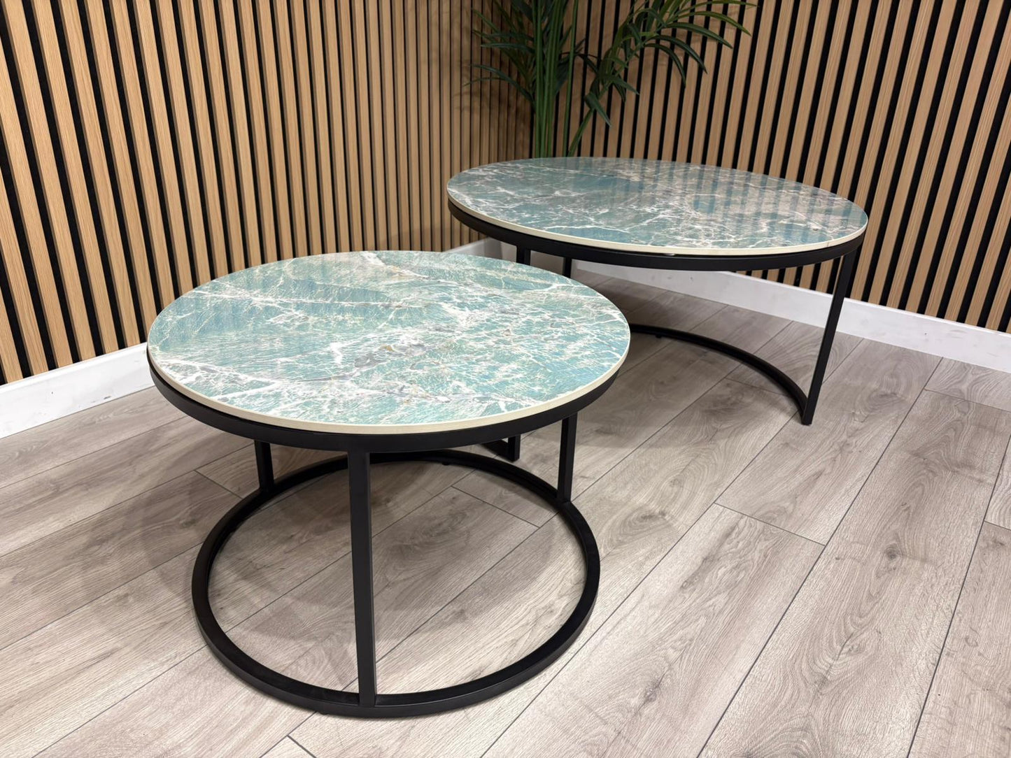 Furniture Village - Yoyo Nest Of Round Coffee Tables, Teal RRP £569