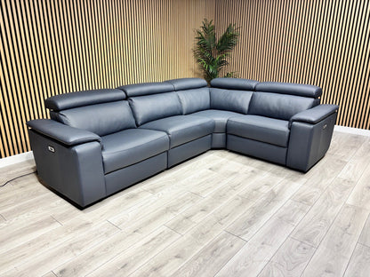Furniture Village - Nicoletti Davide Small Leather Corner Power Recliner - RRP £4945
