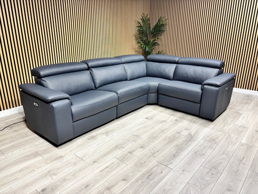 Furniture Village - Nicoletti Davide Small Leather Corner Power Recliner - RRP £4945