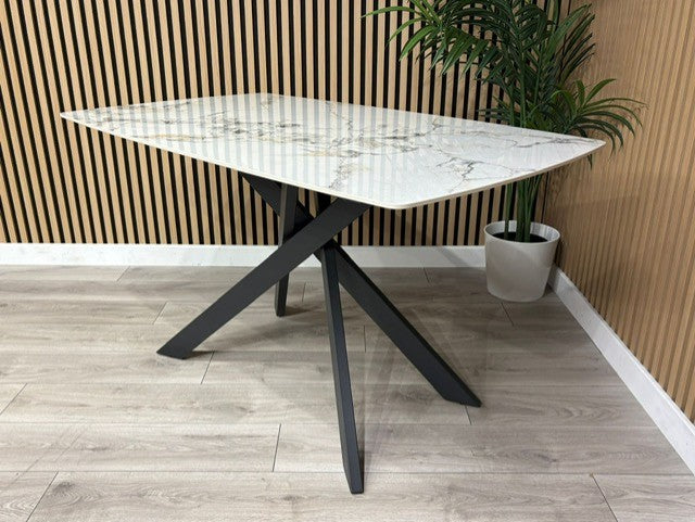 Furniture Village - Lima Marble Effect Dining Table  - RRP £699