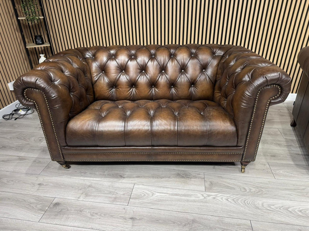 FV, At The Helm WALTER 3 Seater + 2 Seater Leather Chesterfield Sofa Set