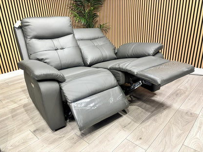 SOPHIA Leather 2+2 Seater Sofa Set Power Recliners RRP £3598