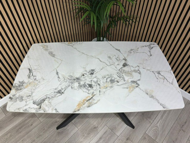 Furniture Village - Lima Marble Effect Dining Table  - RRP £699