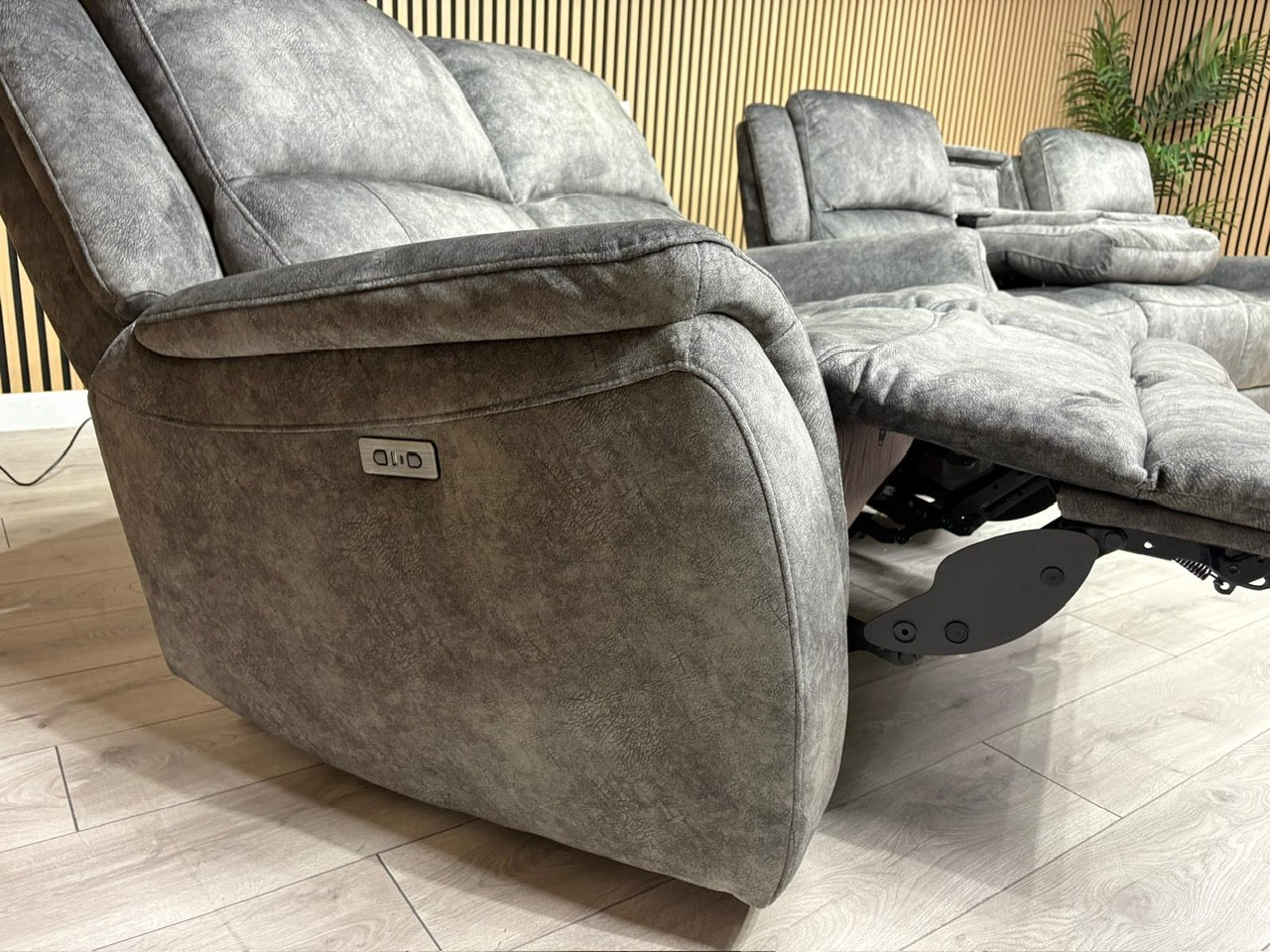 DFS Dylan Fabric 3 Seater + 2 Seater Sofa Set Power Recliners RRP £1878