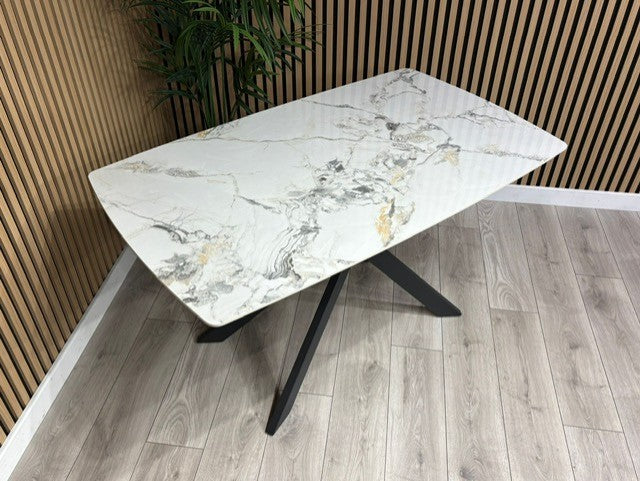 Furniture Village - Lima Marble Effect Dining Table  - RRP £699