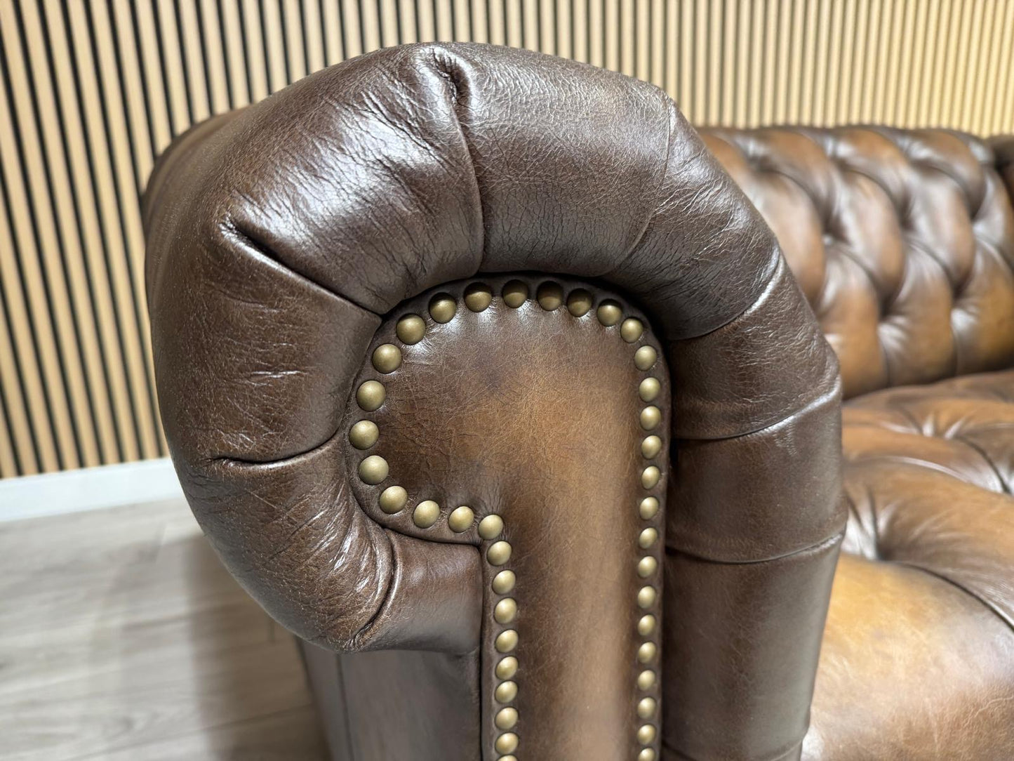 FV, At The Helm WALTER 3 Seater + 2 Seater Leather Chesterfield Sofa Set