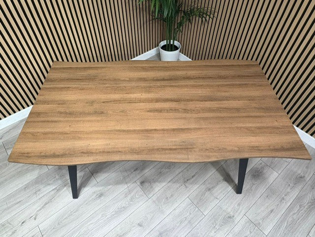 NEXT Sample - Wavy Edge Industrial Dining Table  - RRP £698