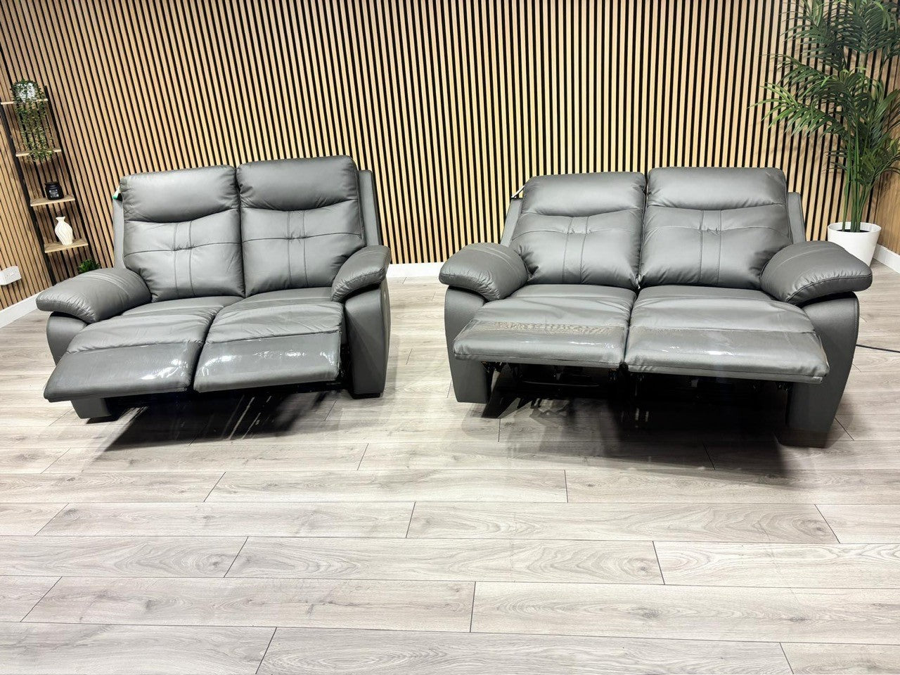 SOPHIA Leather 2+2 Seater Sofa Set Power Recliners RRP £3598