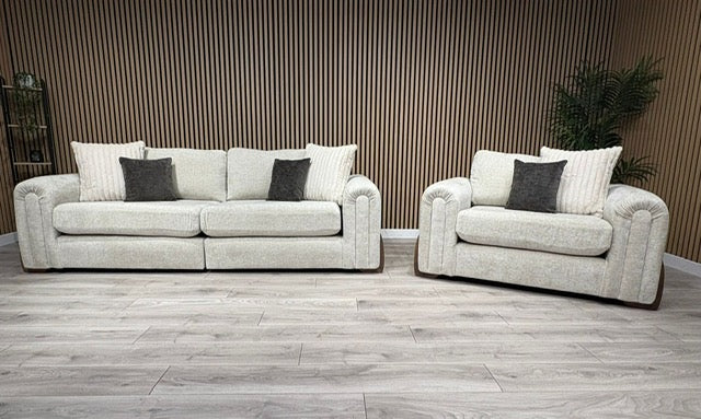 Sofology Marble Arch Fabric 4 Seater Sofa + Love Chair Set, RRP £3098