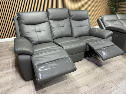 SOPHIA Leather 3+2 Seater Sofa Set Power Recliners RRP £3798