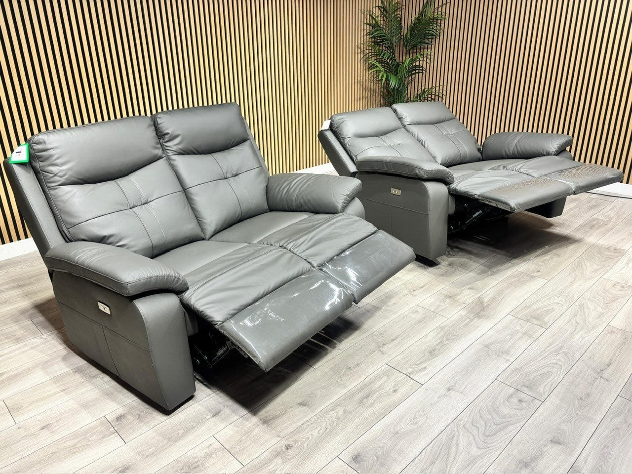 SOPHIA Leather 2+2 Seater Sofa Set Power Recliners RRP £3598