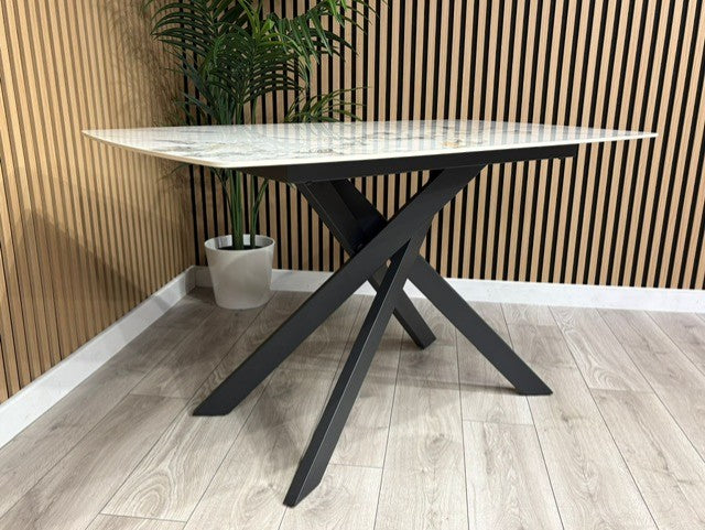 Furniture Village - Lima Marble Effect Dining Table  - RRP £699