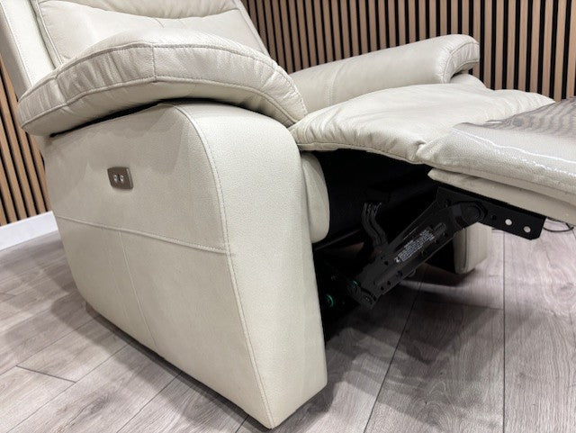 SOPHIA Leather 3 Seater Sofa + Armchair Set, Power Recliners RRP £3898