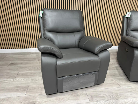 CANNES Leather Armchair Power Recliner RRP £1095