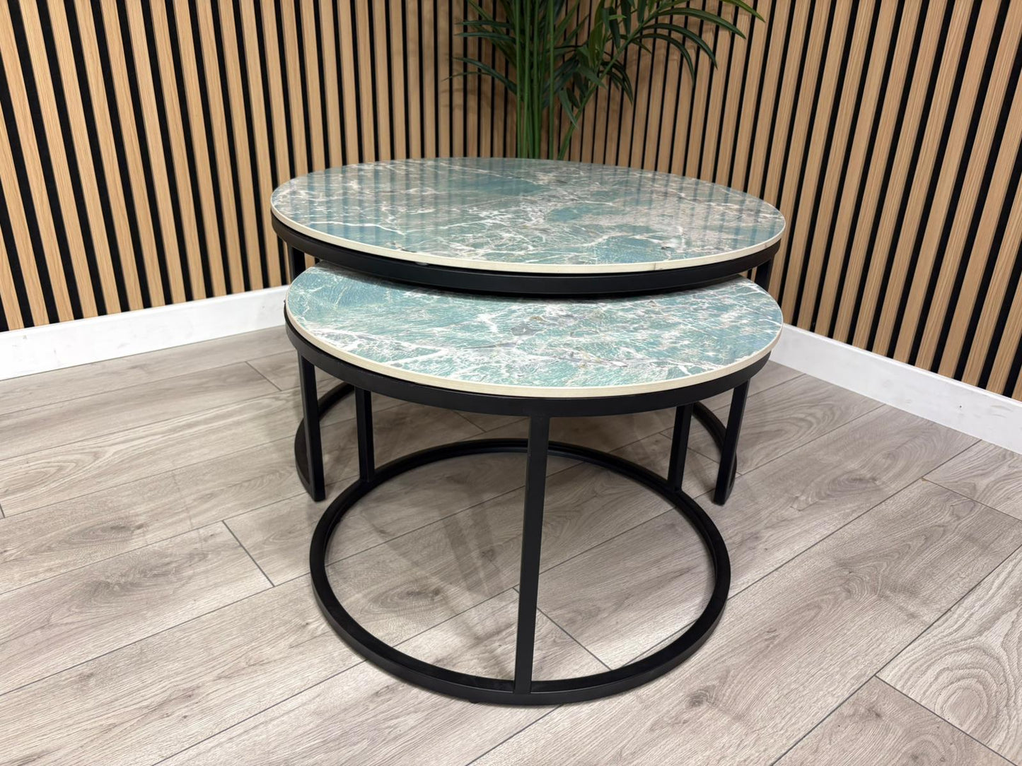 Furniture Village - Yoyo Nest Of Round Coffee Tables, Teal RRP £569