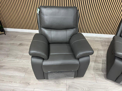 CANNES Leather Armchair Power Recliner RRP £1095