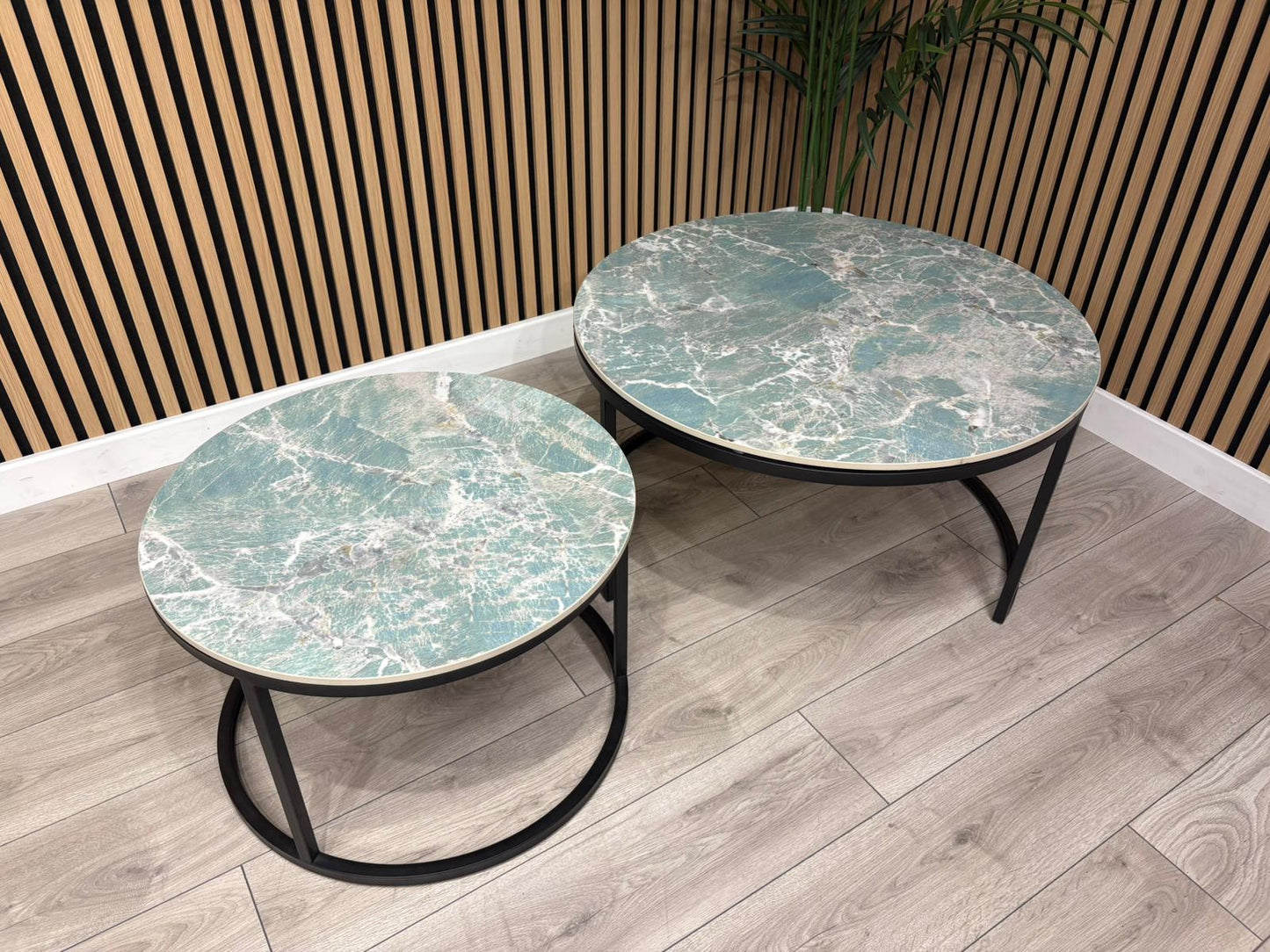 Furniture Village - Yoyo Nest Of Round Coffee Tables, Teal RRP £569