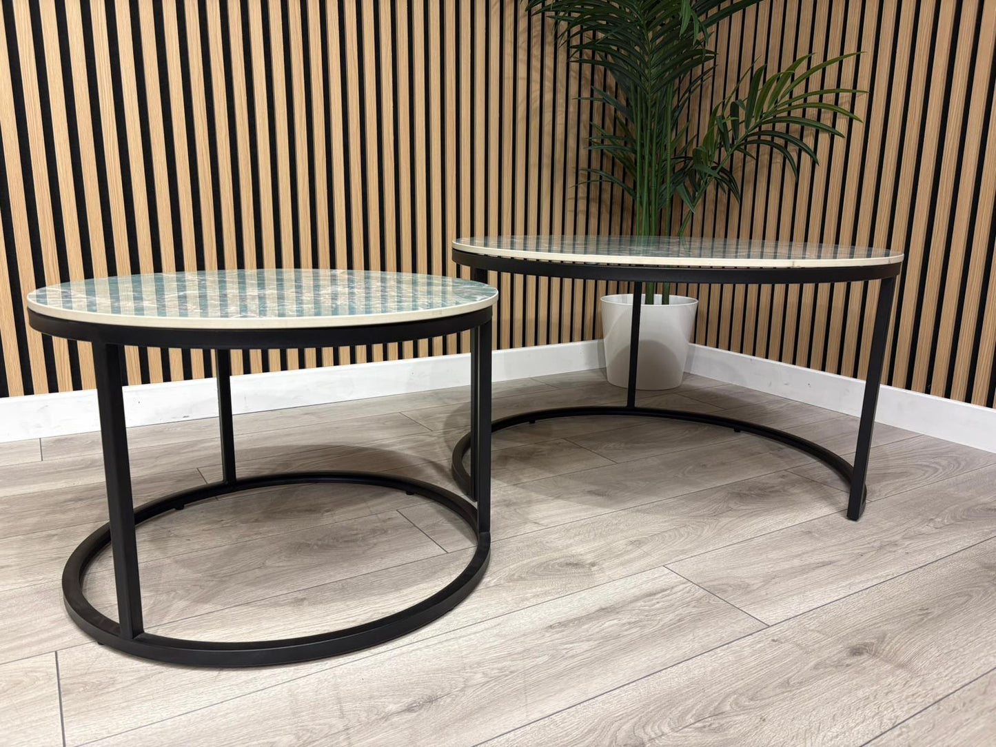 Furniture Village - Yoyo Nest Of Round Coffee Tables, Teal RRP £569