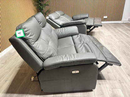 SOPHIA Leather 2+2 Seater Sofa Set Power Recliners RRP £3598