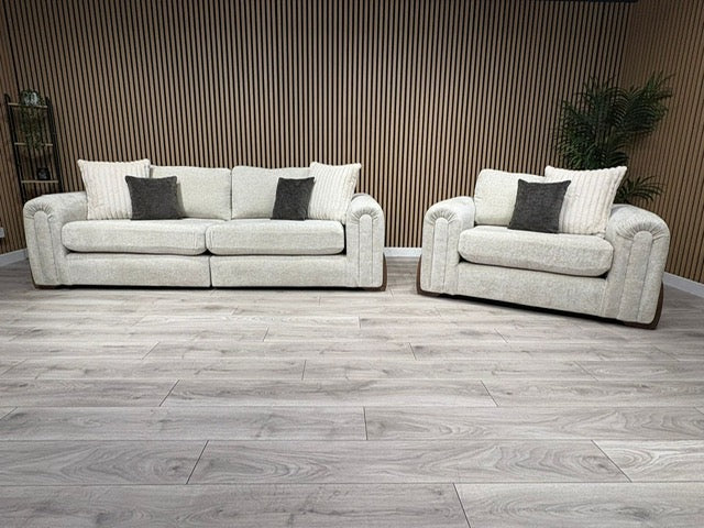 Sofology Marble Arch Fabric 4 Seater Sofa + Love Chair Set, RRP £3098