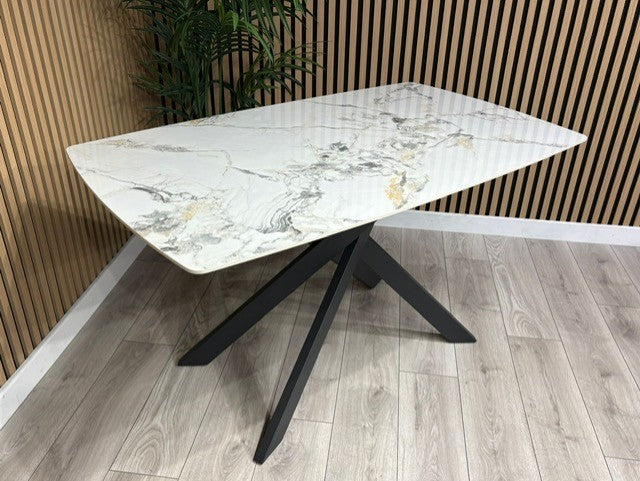 Furniture Village - Lima Marble Effect Dining Table  - RRP £699