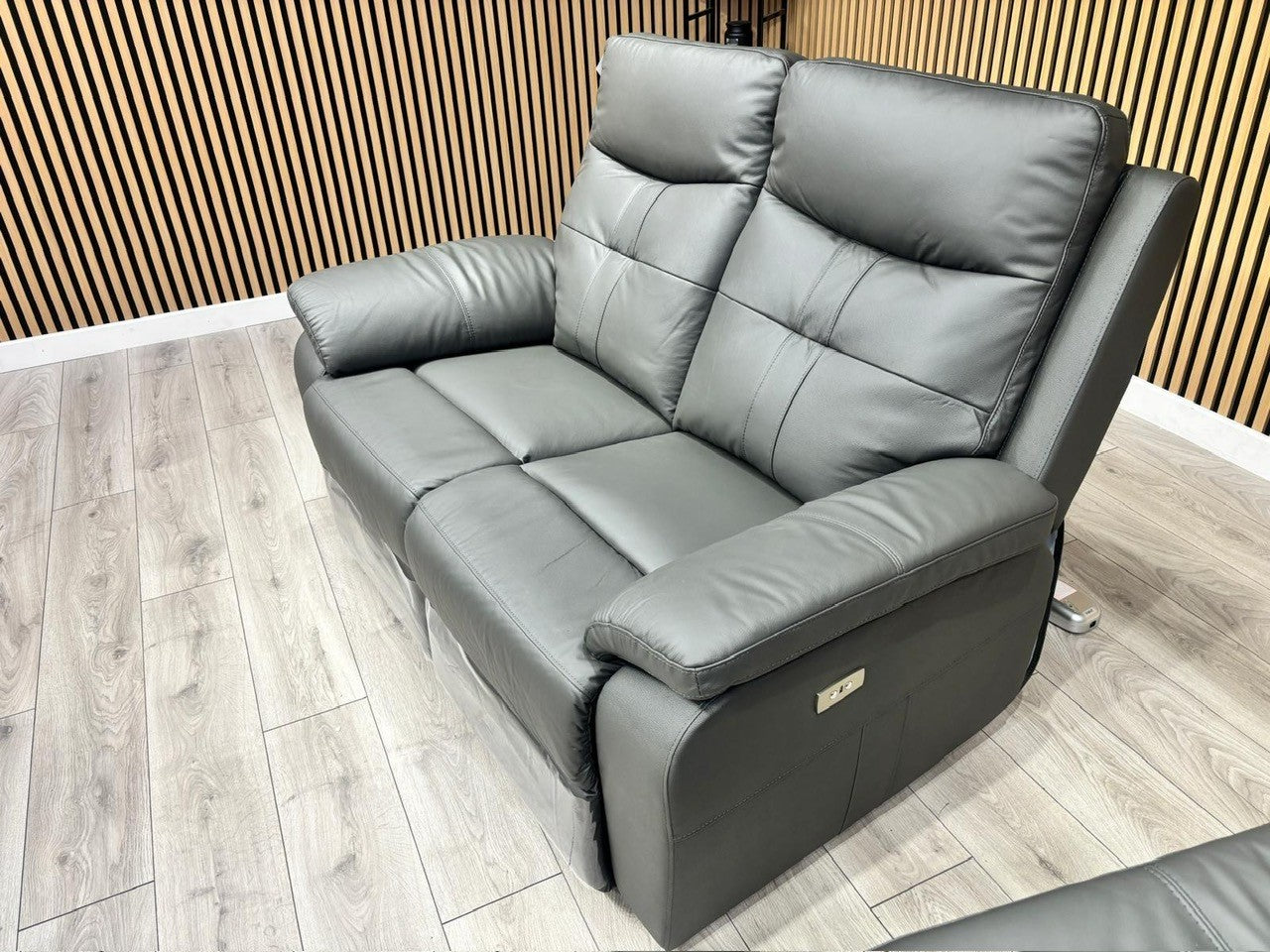 SOPHIA Leather 2+2 Seater Sofa Set Power Recliners RRP £3598