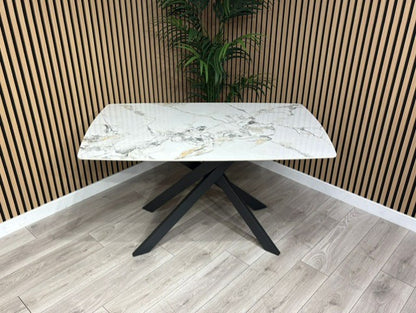 Furniture Village - Lima Marble Effect Dining Table  - RRP £699