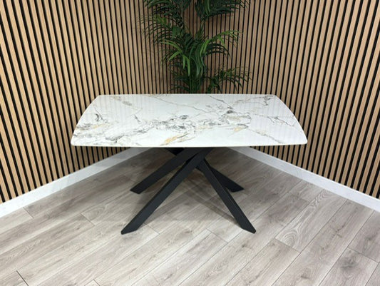 Furniture Village - Lima Marble Effect Dining Table  - RRP £699
