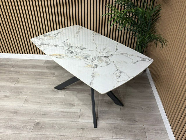 Furniture Village - Lima Marble Effect Dining Table  - RRP £699