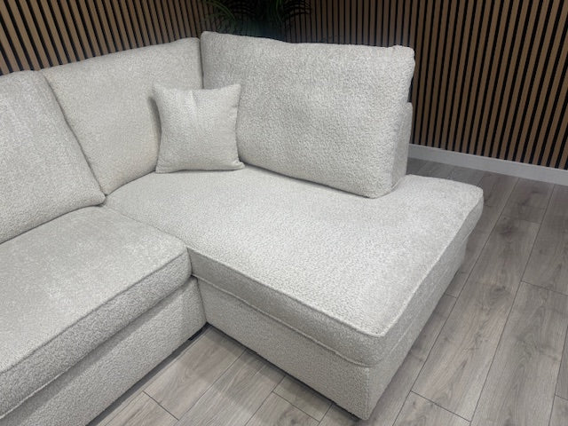 CARNABY Premium Fabric U Shaped Corner Chaise Sofa + Footstool - RRP £1,999