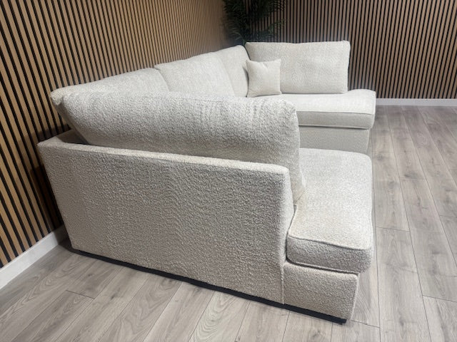 CARNABY Premium Fabric U Shaped Corner Chaise Sofa + Footstool - RRP £1,999