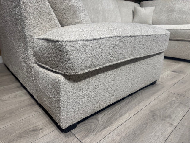 CARNABY Premium Fabric U Shaped Corner Chaise Sofa + Footstool - RRP £1,999