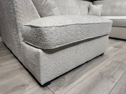 CARNABY Premium Fabric U Shaped Corner Chaise Sofa + Footstool - RRP £1,999