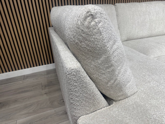 CARNABY Premium Fabric U Shaped Corner Chaise Sofa + Footstool - RRP £1,999